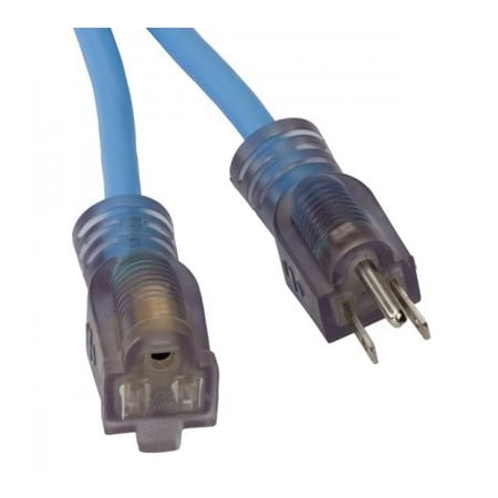 Bayco SJEOW Extension Cord, 14 AWG, Outdoor, 14/3, 1 Outlets, Blue, 50 ft BYSL-994